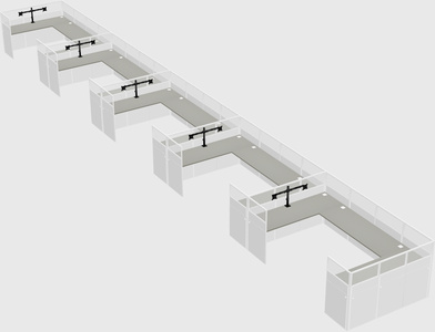 U-shaped cubicle