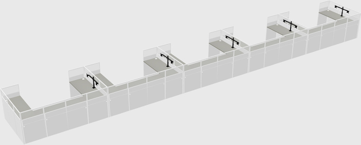 U-shaped cubicle