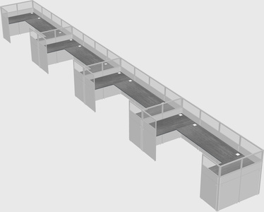 U-shaped cubicle