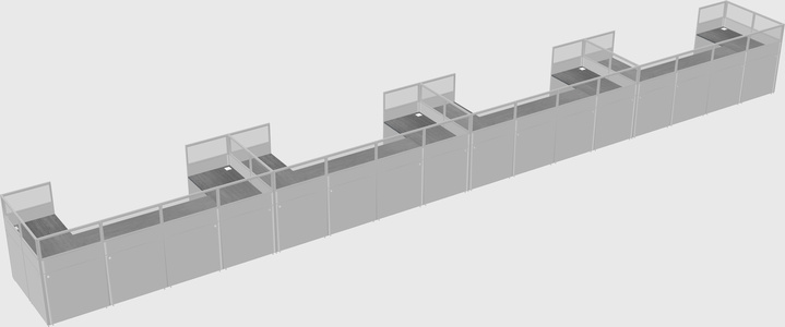 U-shaped cubicle