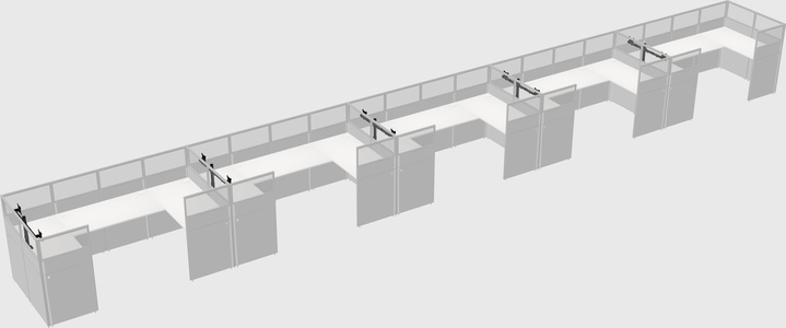 U-shaped cubicle