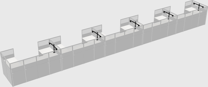 U-shaped cubicle