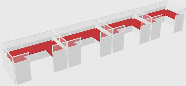 U-shaped cubicle