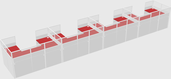 U-shaped cubicle