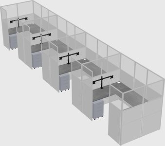 U-shaped cubicle