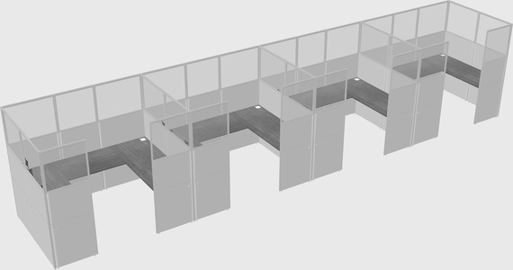 U-shaped cubicle