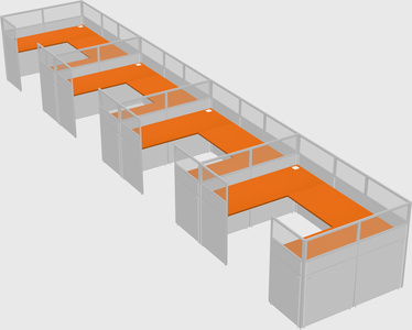 U-shaped cubicle