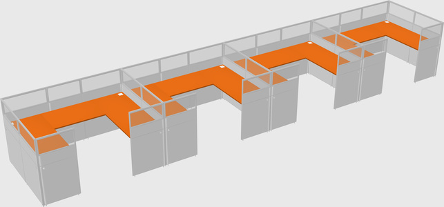 U-shaped cubicle