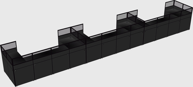 U-shaped cubicle