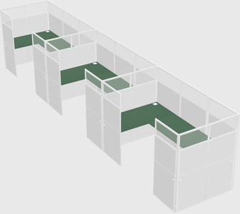 U-shaped cubicle