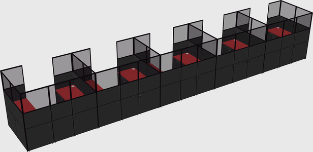 U-shaped cubicle