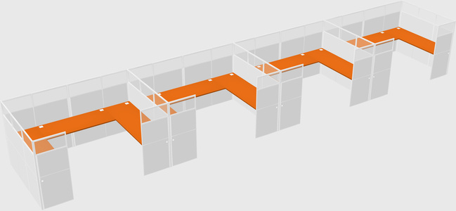U-shaped cubicle