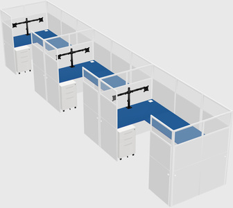 U-shaped cubicle