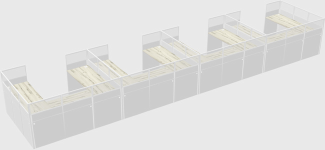 Cabine en u