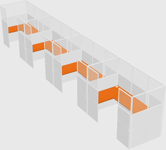 U-shaped cubicle