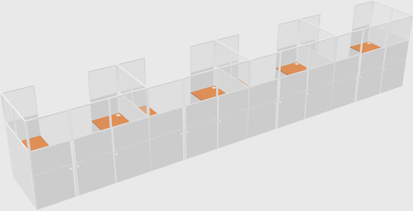 U-shaped cubicle