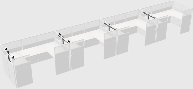 U-shaped cubicle
