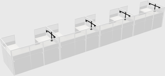U-shaped cubicle