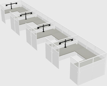 U-shaped cubicle