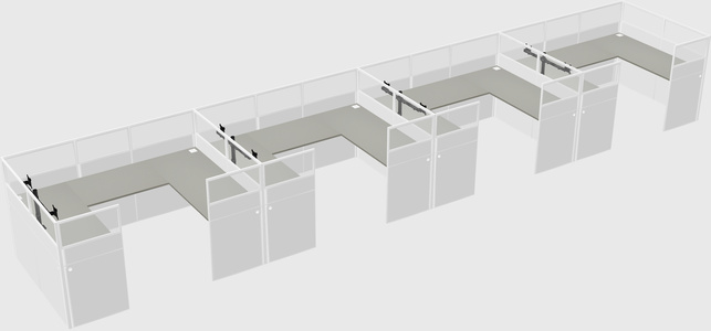 U-shaped cubicle
