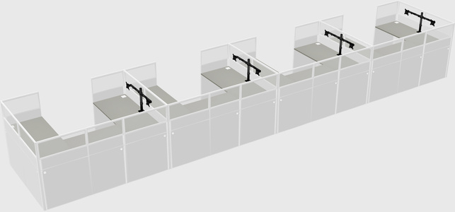 U-shaped cubicle