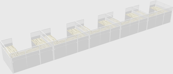 U-shaped cubicle