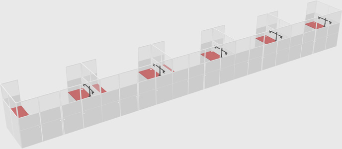 U-shaped cubicle