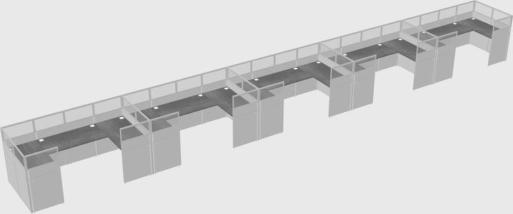 U-shaped cubicle