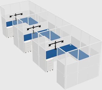 U-shaped cubicle