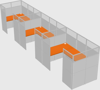 U-shaped cubicle
