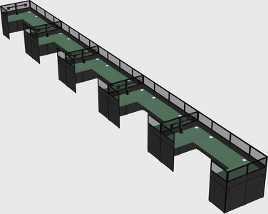 U-shaped cubicle
