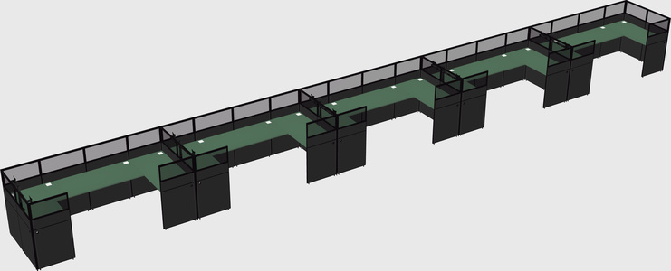 U-shaped cubicle