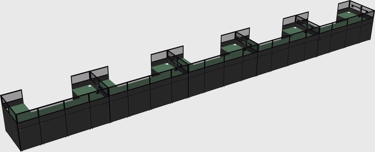 U-shaped cubicle