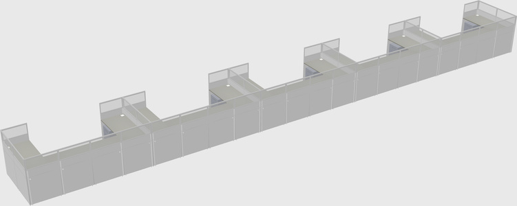 U-shaped cubicle