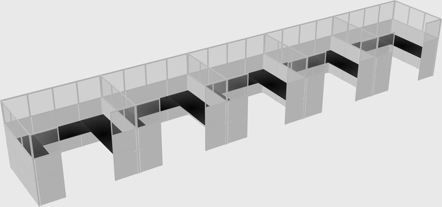 U-shaped cubicle