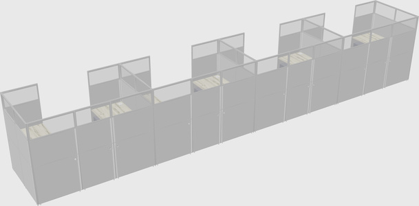U-shaped cubicle