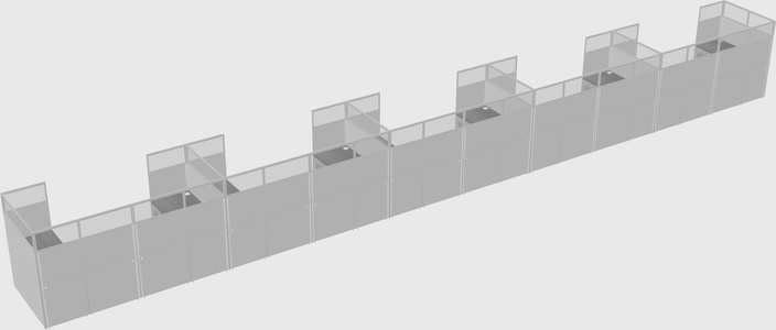 U-shaped cubicle