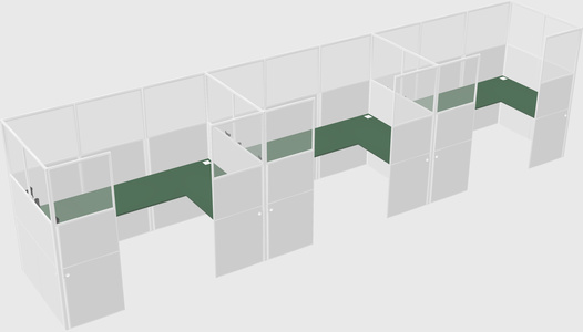 U-shaped cubicle