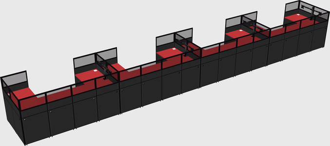 U-shaped cubicle