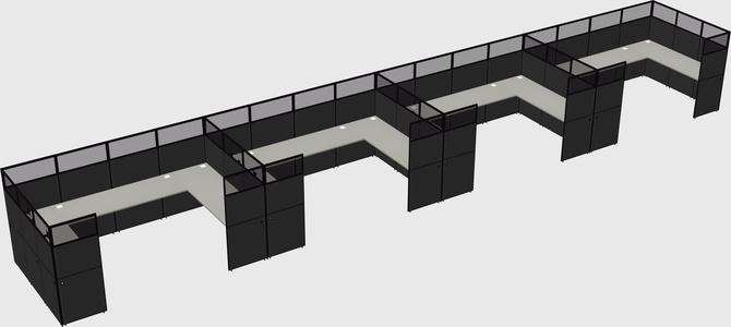 U-shaped cubicle