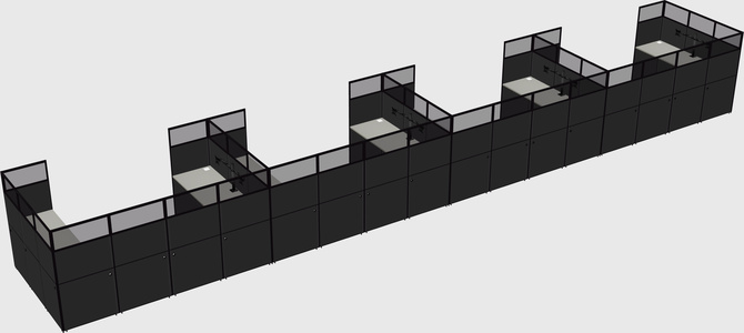 U-shaped cubicle