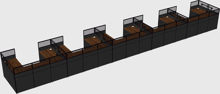 U-shaped cubicle