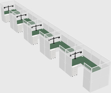 U-shaped cubicle