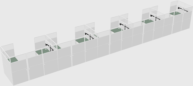 U-shaped cubicle