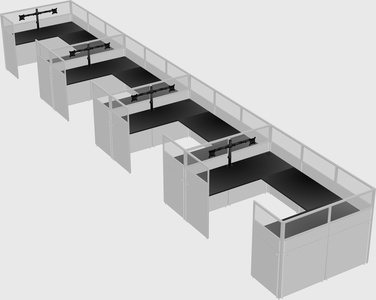 U-shaped cubicle