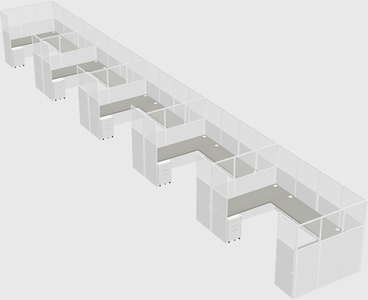 U-shaped cubicle