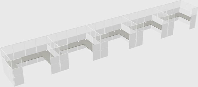 U-shaped cubicle