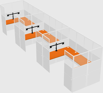 U-shaped cubicle