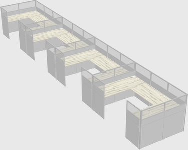 U-shaped cubicle