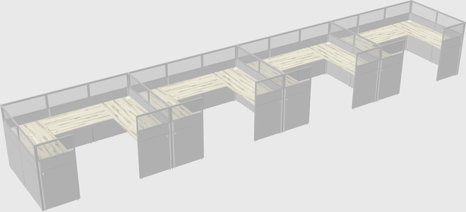 U-shaped cubicle